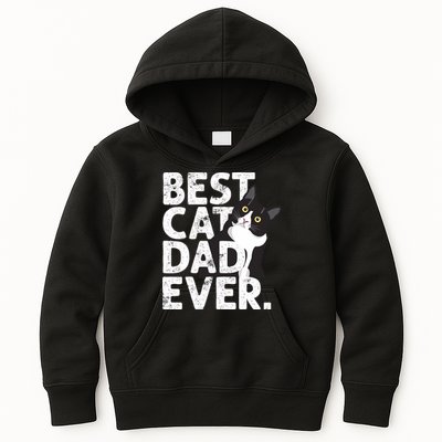 Cat Daddy Father Gift Best Cat Dad Ever Kids Hoodie