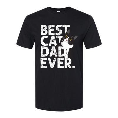 Cat Daddy Father Gift Best Cat Dad Ever Softstyle® CVC T-Shirt