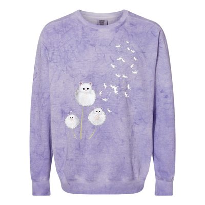 Cat Dandelion Flower SKT Colorblast Crewneck Sweatshirt