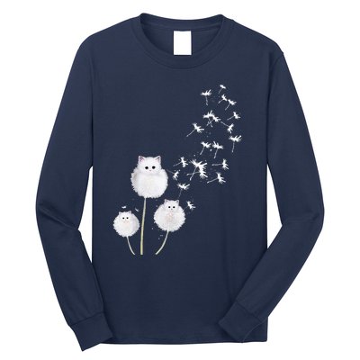 Cat Dandelion Flower SKT Long Sleeve Shirt