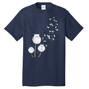 Cat Dandelion Flower SKT Tall T-Shirt