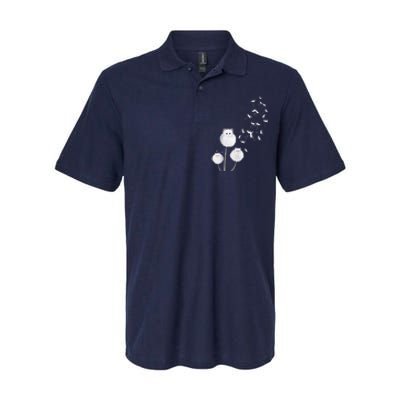 Cat Dandelion Flower SKT Softstyle Adult Sport Polo