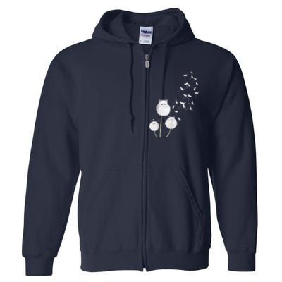 Cat Dandelion Flower SKT Full Zip Hoodie