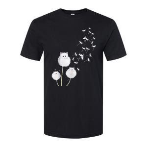 Cat Dandelion Flower SKT Softstyle CVC T-Shirt