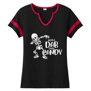 Cute Dab For Candy Halloween Funny Ladies Halftime Notch Neck Tee