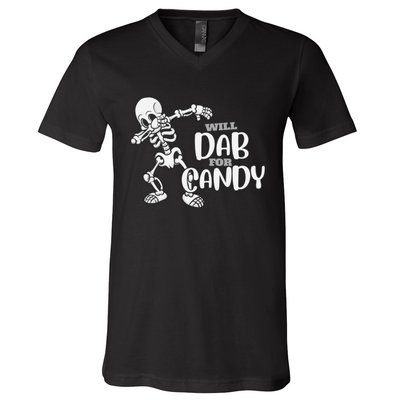 Cute Dab For Candy Halloween Funny V-Neck T-Shirt