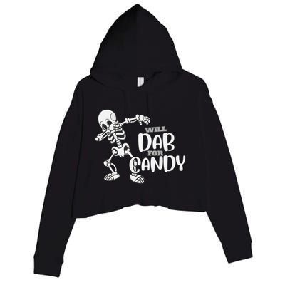 Cute Dab For Candy Halloween Funny Crop Fleece Hoodie