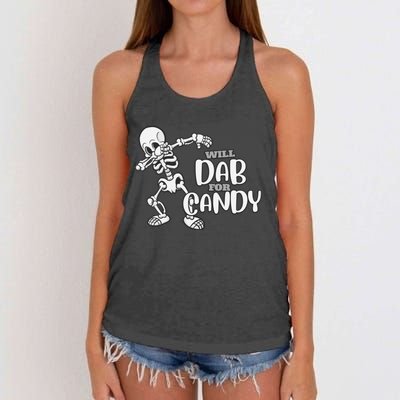 Cute Dab For Candy Halloween Funny Women's Knotted Racerback Tank