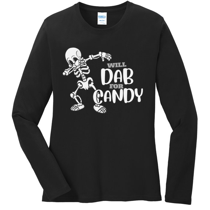 Cute Dab For Candy Halloween Funny Ladies Long Sleeve Shirt