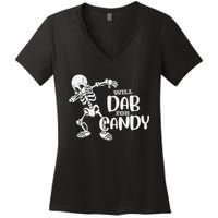 Cute Dab For Candy Halloween Funny Women's V-Neck T-Shirt