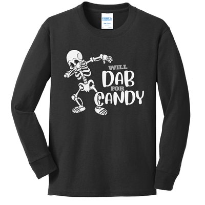 Cute Dab For Candy Halloween Funny Kids Long Sleeve Shirt