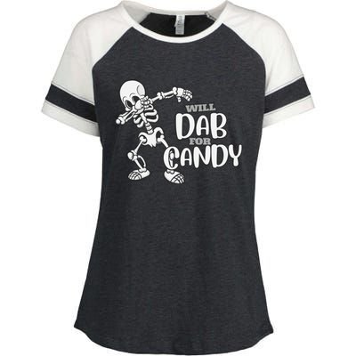 Cute Dab For Candy Halloween Funny Enza Ladies Jersey Colorblock Tee