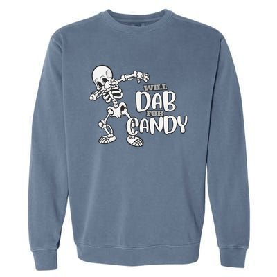 Cute Dab For Candy Halloween Funny Garment-Dyed Sweatshirt