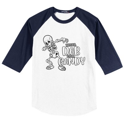 Cute Dab For Candy Halloween Funny Baseball Sleeve Shirt