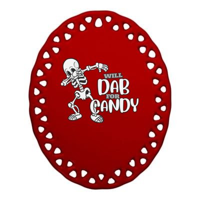 Cute Dab For Candy Halloween Funny Ceramic Oval Ornament