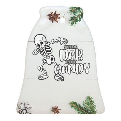 Cute Dab For Candy Halloween Funny Ceramic Bell Ornament