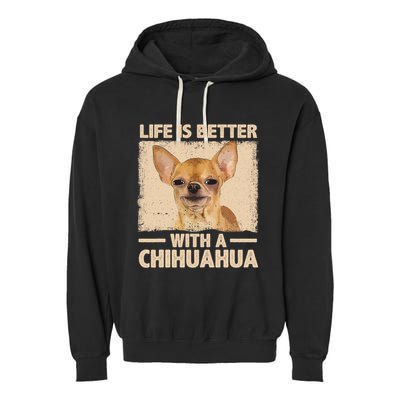 Chihuahua Design For Chihuahua Dog Chihuahua Lover Garment-Dyed Fleece Hoodie