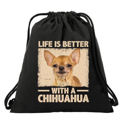 Chihuahua Design For Chihuahua Dog Chihuahua Lover Drawstring Bag
