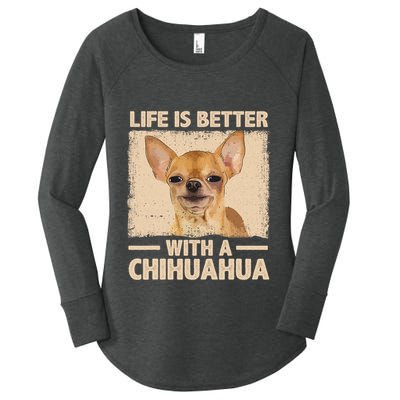 Chihuahua Design For Chihuahua Dog Chihuahua Lover Women's Perfect Tri Tunic Long Sleeve Shirt