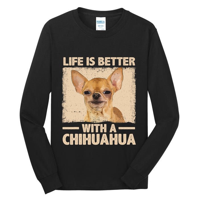 Chihuahua Design For Chihuahua Dog Chihuahua Lover Tall Long Sleeve T-Shirt
