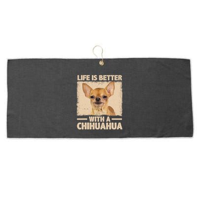 Chihuahua Design For Chihuahua Dog Chihuahua Lover Large Microfiber Waffle Golf Towel