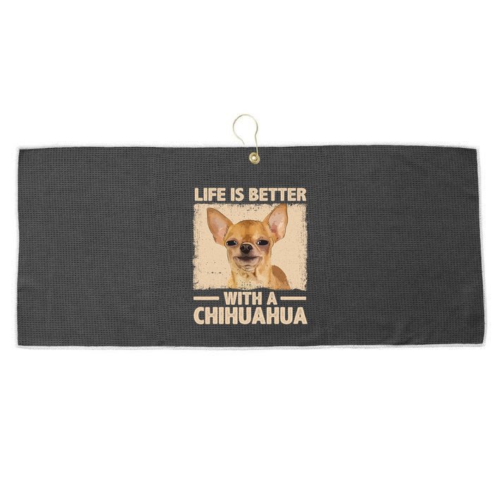 Chihuahua Design For Chihuahua Dog Chihuahua Lover Large Microfiber Waffle Golf Towel