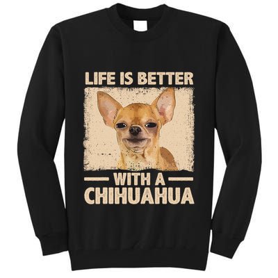 Chihuahua Design For Chihuahua Dog Chihuahua Lover Tall Sweatshirt