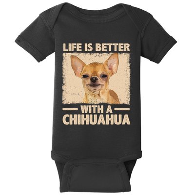 Chihuahua Design For Chihuahua Dog Chihuahua Lover Baby Bodysuit
