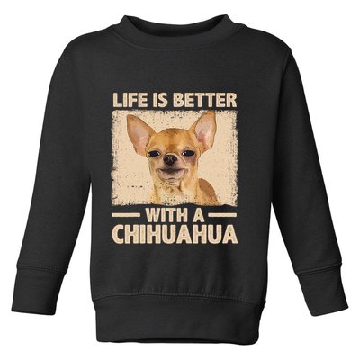 Chihuahua Design For Chihuahua Dog Chihuahua Lover Toddler Sweatshirt