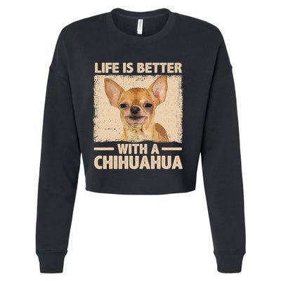 Chihuahua Design For Chihuahua Dog Chihuahua Lover Cropped Pullover Crew