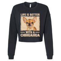 Chihuahua Design For Chihuahua Dog Chihuahua Lover Cropped Pullover Crew