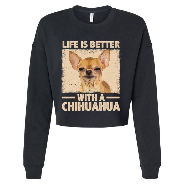 Chihuahua Design For Chihuahua Dog Chihuahua Lover Cropped Pullover Crew
