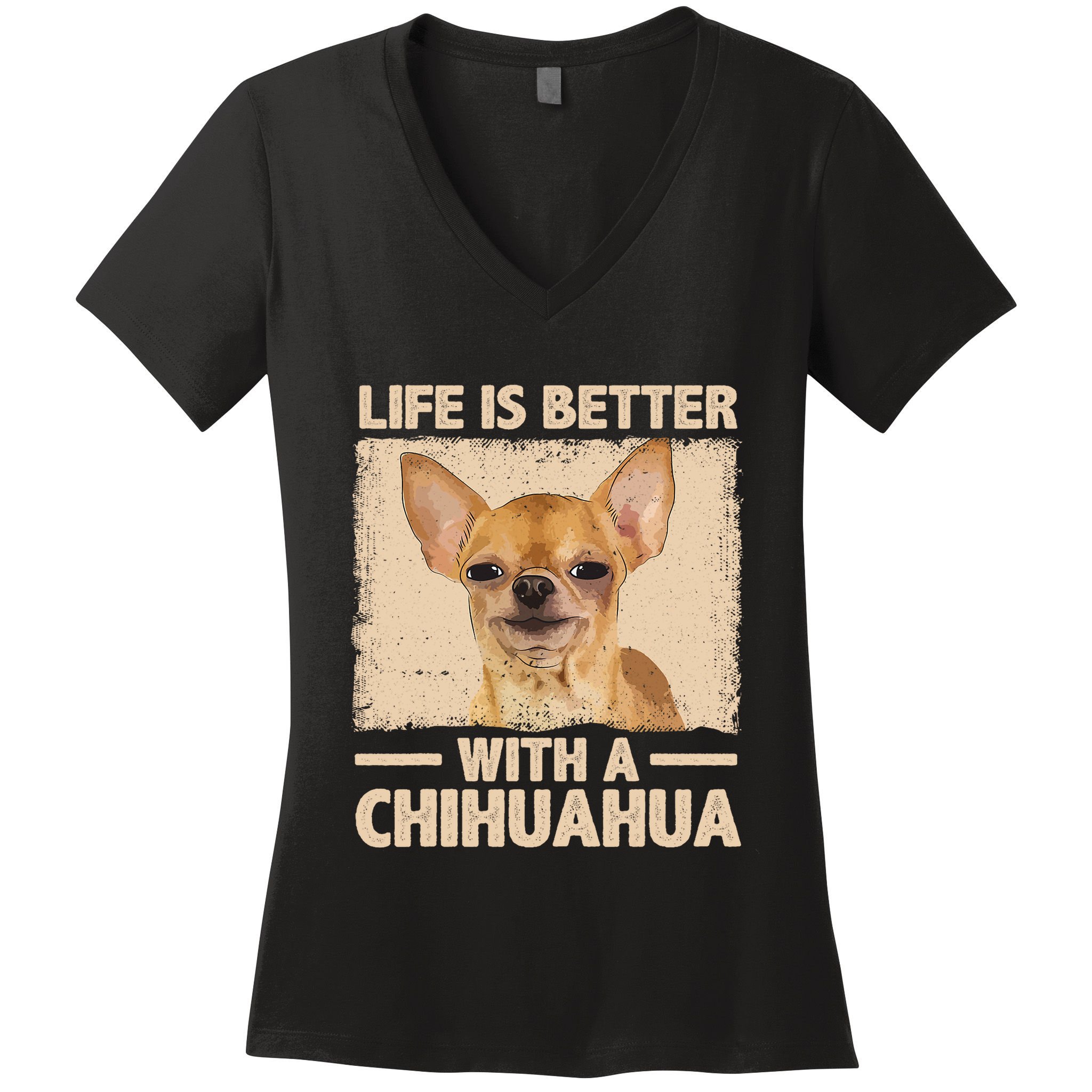 Chihuahua Design For Chihuahua Dog Chihuahua Lover Women's V-Neck T-Shirt