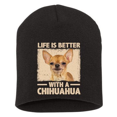 Chihuahua Design For Chihuahua Dog Chihuahua Lover Short Acrylic Beanie