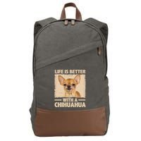 Chihuahua Design For Chihuahua Dog Chihuahua Lover Cotton Canvas Backpack