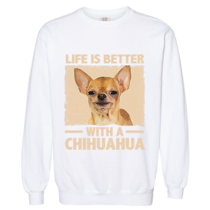 Chihuahua Design For Chihuahua Dog Chihuahua Lover Garment-Dyed Sweatshirt