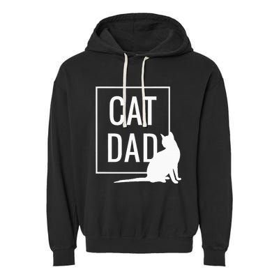 Cat Dad Funny Cat Owner Father Garment-Dyed Fleece Hoodie