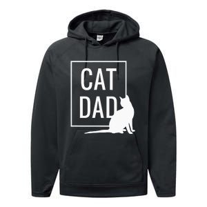 Cat Dad Funny Cat Owner Father Performance Fleece Hoodie