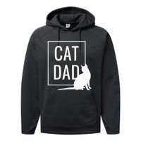 Cat Dad Funny Cat Owner Father Performance Fleece Hoodie