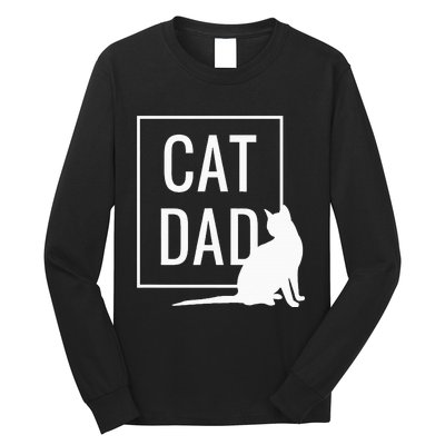 Cat Dad Funny Cat Owner Father Long Sleeve Shirt