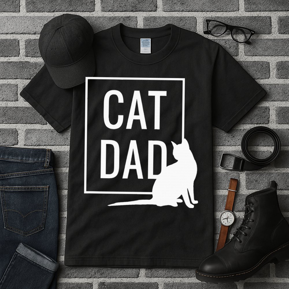 Cat Dad Funny Cat Owner Father Tall T-Shirt
