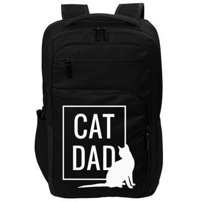 Cat Dad Funny Cat Owner Father Impact Tech Backpack