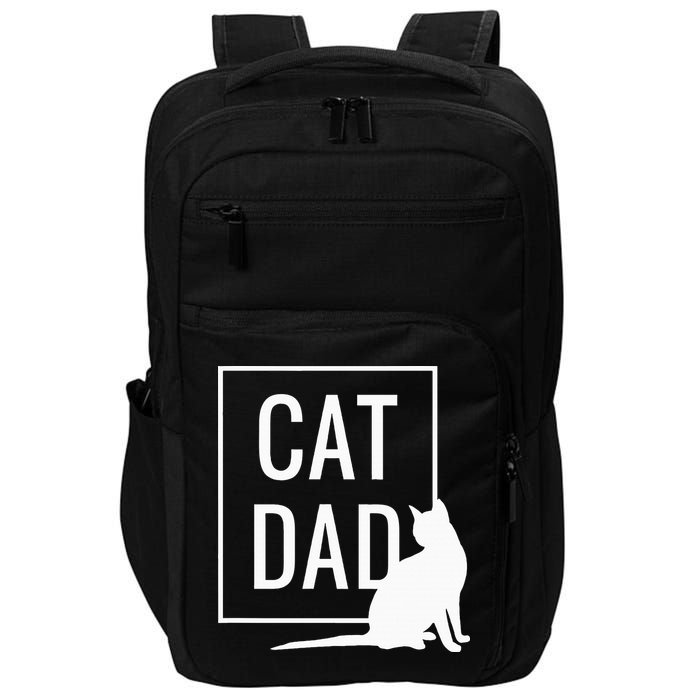 Cat Dad Funny Cat Owner Father Impact Tech Backpack