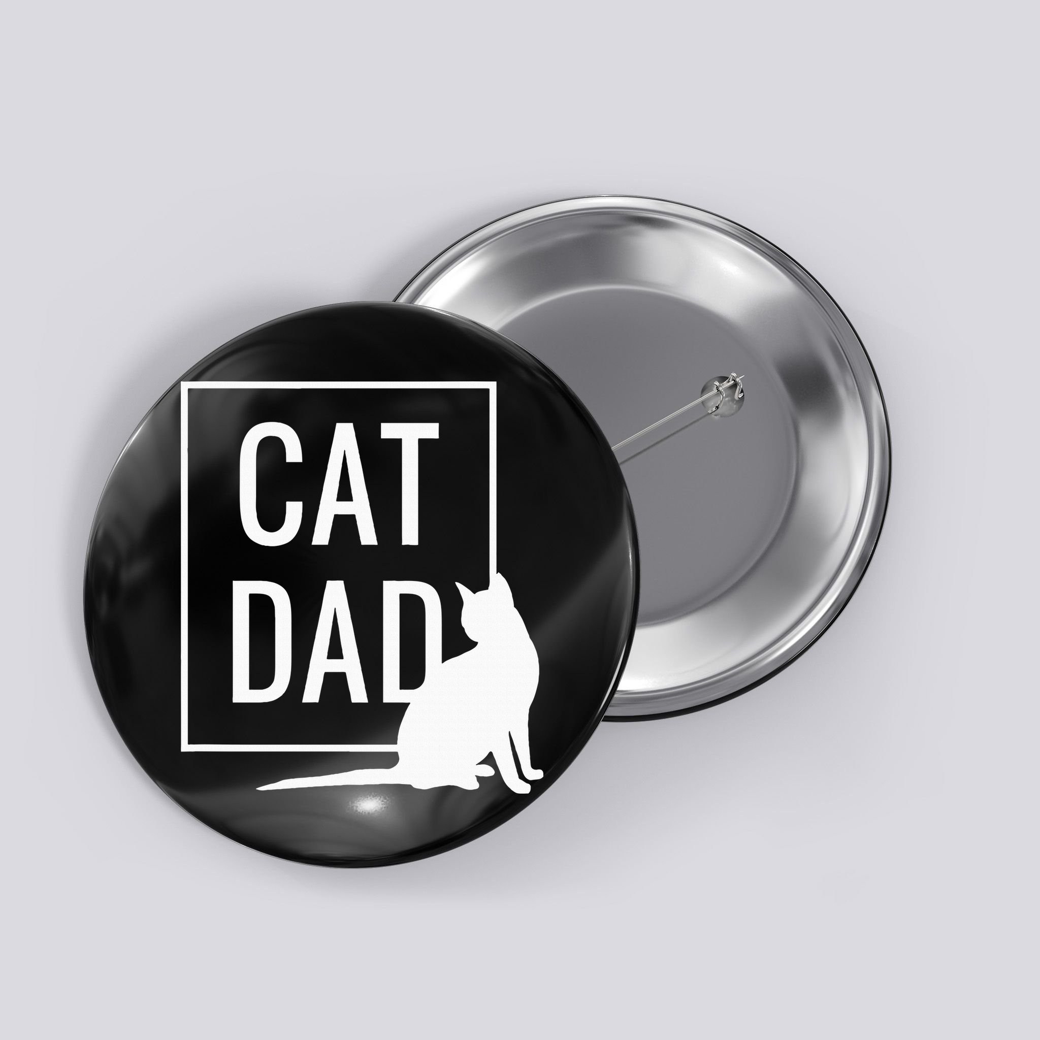 Cat Dad Funny Cat Owner Father Button