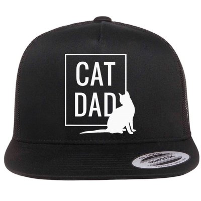 Cat Dad Funny Cat Owner Father Flatbill Hat