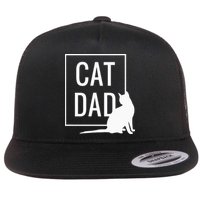 Cat Dad Funny Cat Owner Father Flat Bill Trucker Hat