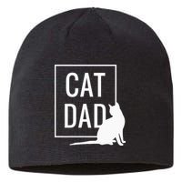 Cat Dad Funny Cat Owner Father Sustainable Beanie
