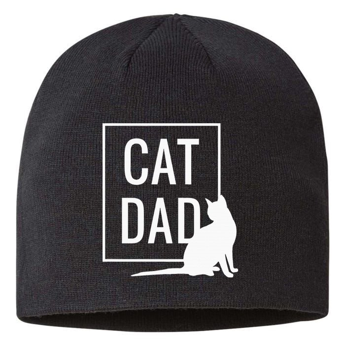 Cat Dad Funny Cat Owner Father Sustainable Beanie