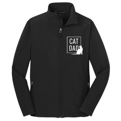 Cat Dad Funny Cat Owner Father Core Soft Shell Jacket