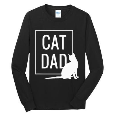 Cat Dad Funny Cat Owner Father Tall Long Sleeve T-Shirt